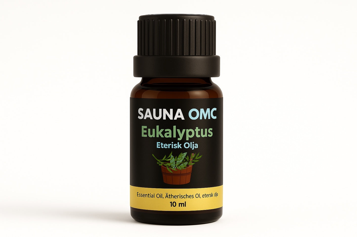 Eterisk olja med eukalyptus för bastu, fräsch och uppiggande arom, 10 ml flaska