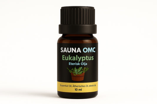 Eterisk olja med eukalyptus för bastu, fräsch och uppiggande arom, 10 ml flaska