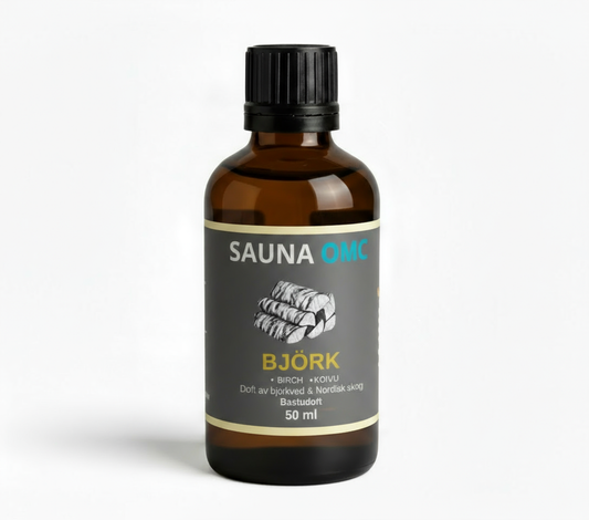 Hyperrealistisk Sauna OMC Björk glasflaska