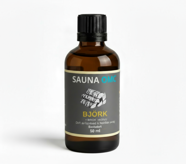 Hyperrealistisk Sauna OMC Björk glasflaska