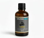 Bastuolja Tjära – 30ml rökig saunadoft i brun glasflaska från Sauna OMC